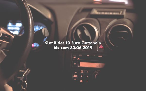 Sixt ride: 10 Euro Rabatt für den weltweiten Taxi- und Limousinenservice von Sixt